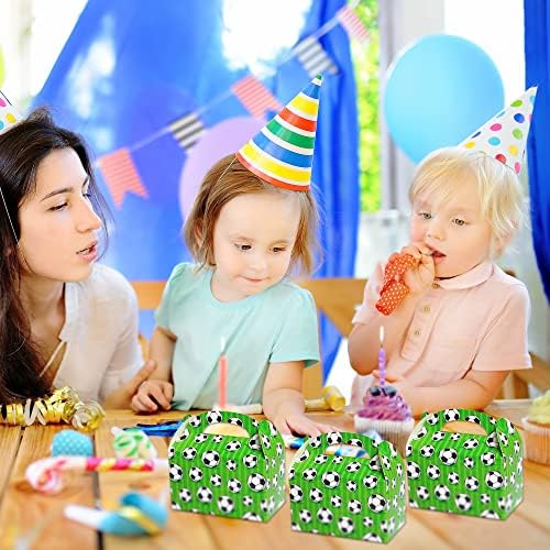 12 peças Partido de futebol Caixas de guloseimas de doces de doces para a festa de aniversário