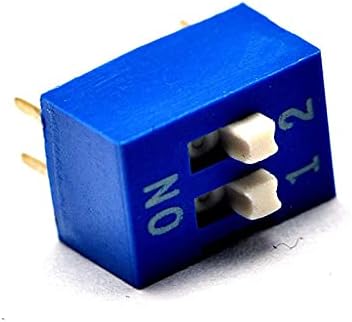20pcs Blue Slide Type Switch 2.54mm 2 bit 2 Posição Dipe Blue Pitch | interruptores | -