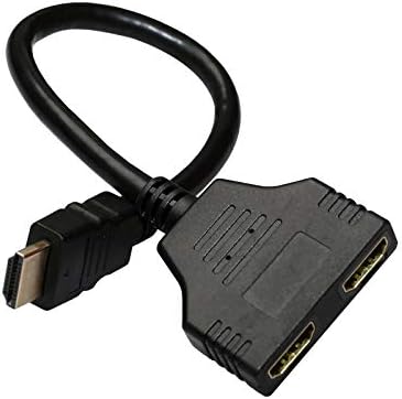 Splitter HDMI 1 em 2 Out, divisor HDMI para monitores duplos, masculino 1080p para o cabo de adaptador HDMI