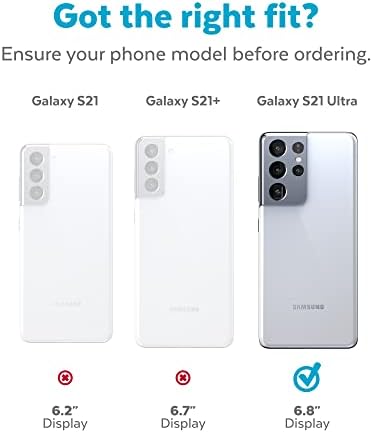 Speck Products Presidio Perfect Clear Samsung Galaxy S21 Caso Ultra 5G, claro/claro