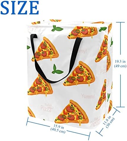 Pizza Food Print Print Collapsible Laundry Horse, 60l de lavanderia à prova d'água de lavagem de