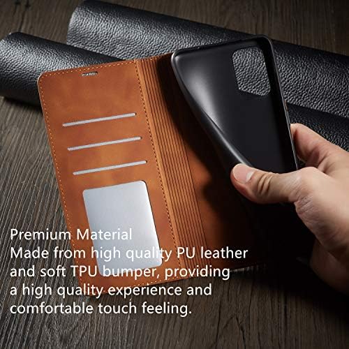 Eyzutak Premium PU Flip Folio Folio Case para Samsung Galaxy A51, Case Protetora com Cartão Magnético da Cartão de Kickstand Tampa de carteira à prova de choque para Samsung Galaxy A51 - Azul