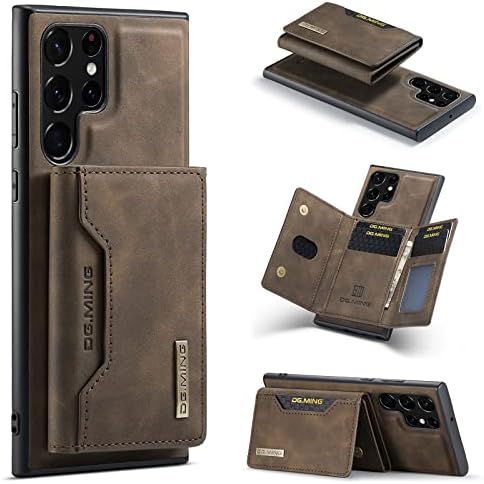Caixa de telefonia de couro vintage de couro magnético Olobbird Magnético para Samsung Galaxy S23 S22