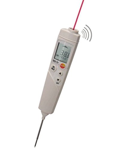 Termômetro de penetração por infravermelho para HVAC, fabricação de alimentos, laboratórios junto com o Certificado de Calibração Modelo: Testo 826-T4 por Instrucart