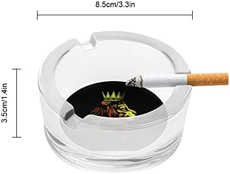 Rastafarian Lion Cigarettes fumantes de vidro cinza bandeja de cinzas para decoração de mesa para o escritório