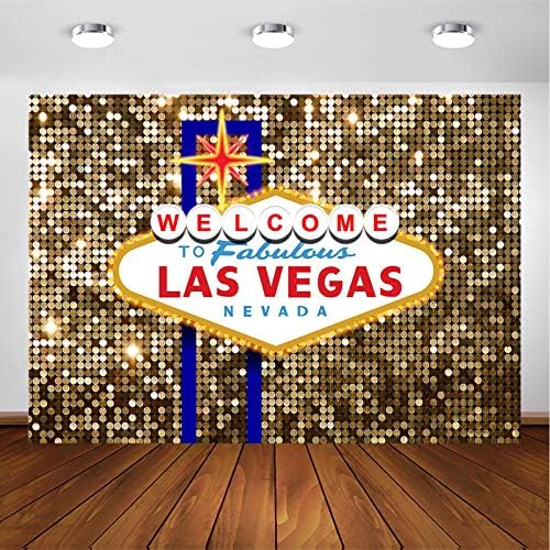 Avezano Las Vegas Party Backdrop para decorações de aniversário bem-vindo ao Las Vegas Fabulous