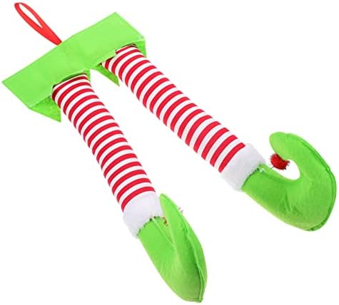 Pernas de elfo penduradas Decorações de Natal: Pernas de elfo recheadas prender a perna do Papinho do Tree Tree Tree Penio