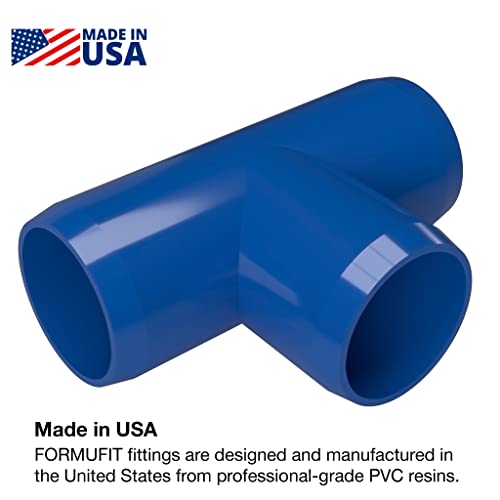 FormuFit F001TEE-BL-4 TEE PVC MACTTING, GRADE DE MÓVEIS, Tamanho de 1 , Azul
