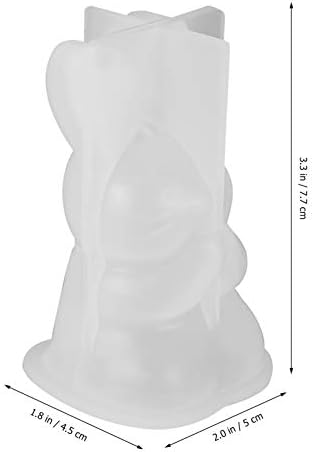 2pcs Ferramenta de bolo premium Mini dias moldes artesanato estátua de estátua de raiva fundição de coelho, fazendo com que o topper argila polímero flexível