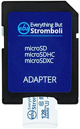 Tudo, menos, cartão de memória STRomboli Azaire Microsd 128GB SDXC para Samsung A trabalha com A12, A02S, A02, A32, A51 5G Classe 10 UHS-1 U3