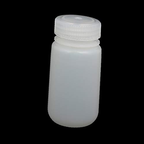 X-Dree 100ml HDPE Plástico redondo amostra larga de boca garrafa branca (Botella de Muestra de Boca ancha