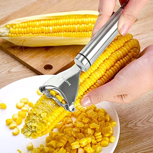 Koythin Corn Casker, REAL 304 Aço inoxidável Magic Corn Chopler, Stripper de espiga de milho com alça ergonômica,