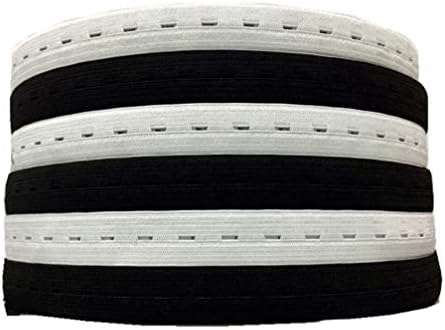 Nuobesty Black Elastic Belt 2 Rolls Cordões elásticos elásticos cordas elásticas elásticas elásticas