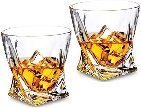 Rocks Style Whisky Glass, coquetel de coquetel antiquado de cristal premium para uísque, uísque ou