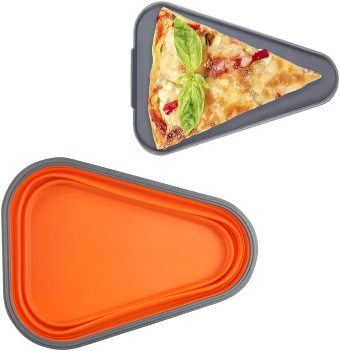 Ul Kausar Silicone Pizza Storage Container | Caixa dobrável de contêineres de pizza com 5 bandejas