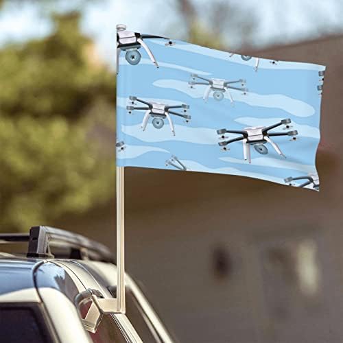 Drones voadores Bandeira do carro 12 × 18 polegadas Banner de clipe de veículo Pingente de automóvel de decoração