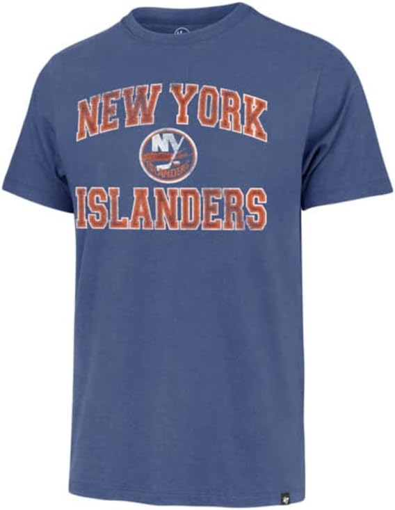 '47 New York Islanders Mens Womens Union Arch Franklin Tee Cadete adulto Blue T-Shirt