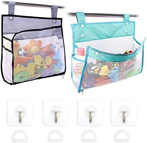 2 Pack Bath Toy Organizer para banheira várias maneiras de pendurar, banheira de brinquedo de