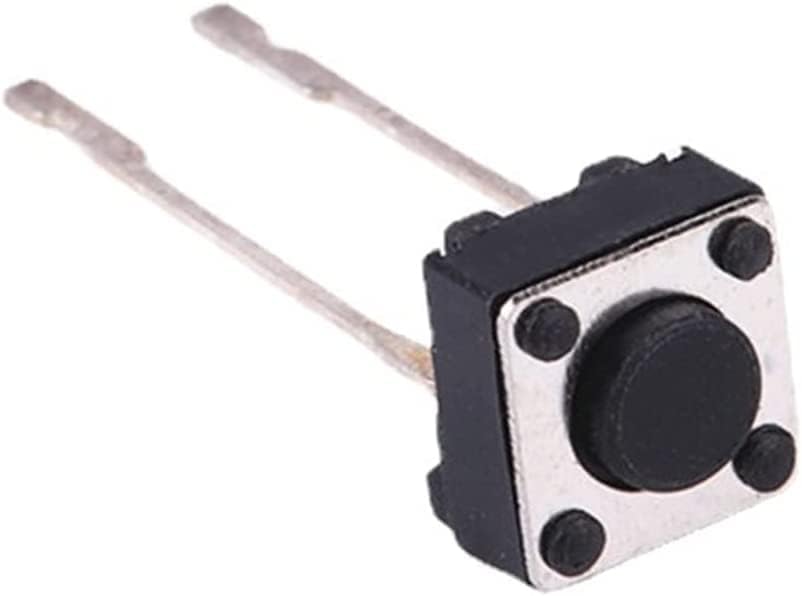 Interruptor tático tátil hicazi, botão de toque, micro interruptor 100pcs/lote tátil 2 pinos 6 * 6 * 5 mm