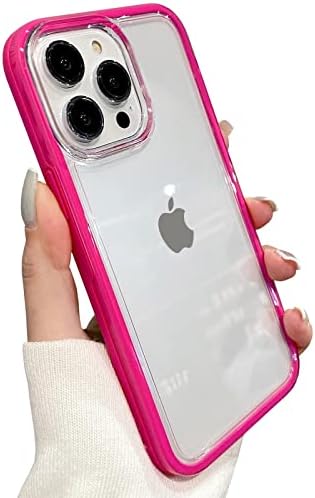 Clear projetado para o iPhone 14 Pro Max Case, CARTO CARTO CASO DE TELEFONE DE TELEFONE DE VOLTA BENDIDA COM Airbag Soft Edge, Slim Protective Bumper Tampa para homens meninas