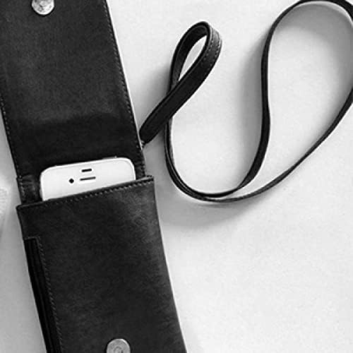 Inscrição óscrica Chinesa Sobrenome Caractere Ji Phone Wallet Purse pendurada bolsa móvel bolso preto bolso