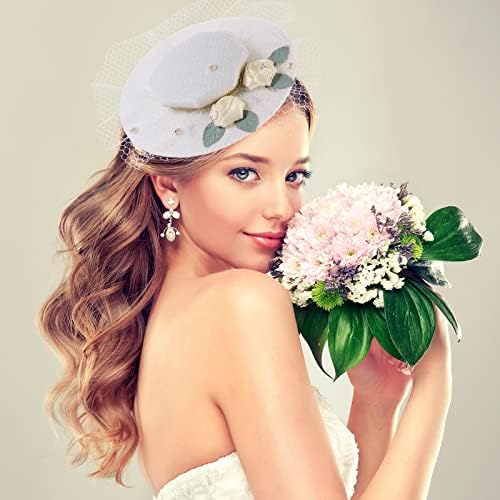 Chapéu de noiva feminino chapéu de casamento acessório de decoração de cabelo delicado