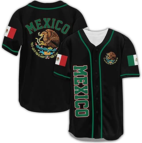 Camisas de beisebol do Eagle México camisas para homens, camisa de beisebol mexicana, camisas de beisebol Eagle, presentes mexicanos
