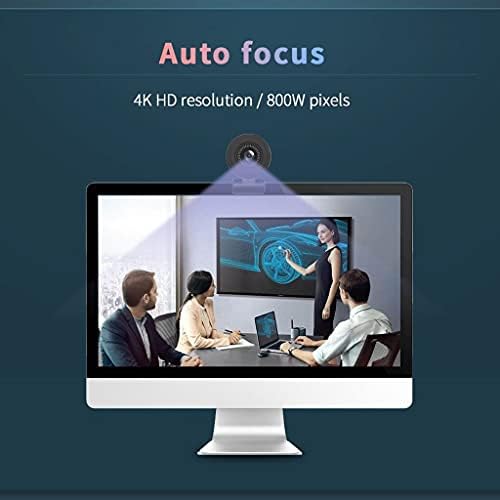 Câmera web de foco automático 4K Webcam 4K com microfone com microfone 800W Pixels Web Cam Camera USB Network para computador/PC/laptop