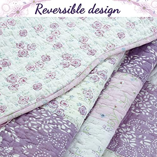 Fashions de linha aconchegante, amor do conjunto de colcha de cama lilás, lavanda de lavanda de orquídea clara