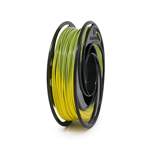 Gizmo Dorks abs filamento 3mm 200g para impressoras 3D, cor de calor muda de verde para amarelo