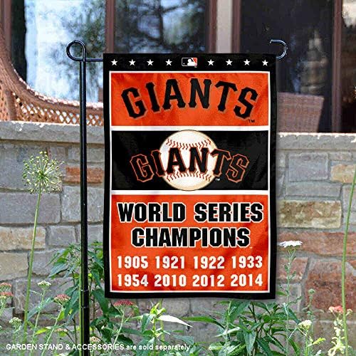 San Francisco Giants 8 vezes Campeões da World Series Flag do jardim de dupla face