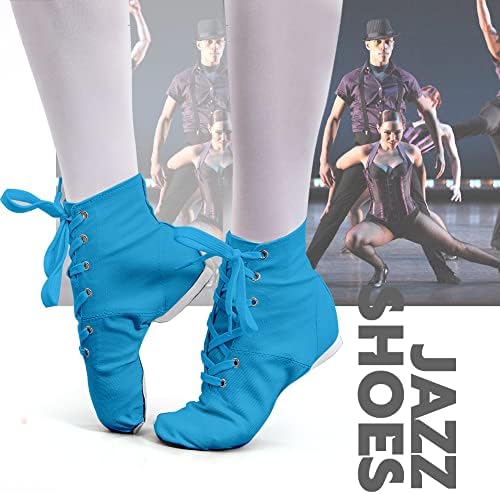 Vcixxxvce mulheres tornozelo jazz sapatos de dança de renda de jazz bota de dança moderna
