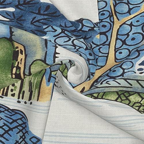 WSUNSAL CHINOISERIE Capas de travesseiros de 20x20 polegadas de 2, panorâmica asiática Blue e Kelly Green Throw Pillows Farmhouse Chinoiserie Pillas Decorativa Casada de Linho de Linho para Sofá em casa Quarto ao ar livre