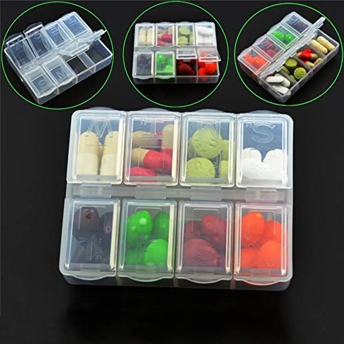 Limpa semanal de caixa de pílula de pílula de pílula transparente Organizador de comprimidos alimentos grau PP Material conveniente para transportar