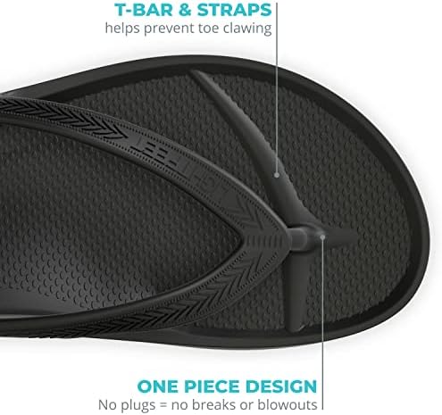 Lightfeet Arch Suporte Flip Flops - Podiatristas australianos Projetados Flipflops para mulheres e homens impedem as pernas cansadas | Flip de fascíte plantar ortoótica unissex feita de materiais reciclados