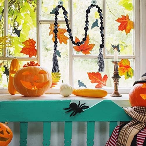 Bestoyard Home Decoration Halloween Bead Garland com borlas, Decoração decorativa de miçangas