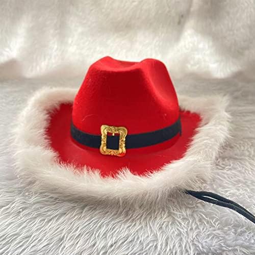 Ke1clo iluminam chapéu de cowboy de Natal/meia de Natal com luz LED, enfeites de Natal, suprimentos de festa e conjunto de presentes