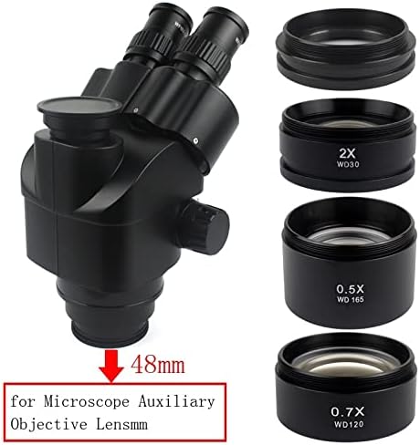 Kit de acessórios para microscópio para adultos 0,3x 0,5x 0,7x 0,75x 1x 1,5x 2,0x Zoom estéreo Frea de microscópio 48mm Consumíveis de laboratório