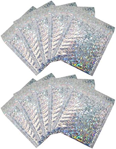 10Pack Poly Bubble Mailers, 7,1*9,1 Self SEAL Bolsas de remessa de pequenas empresas envelope Folha de alumínio, ouro rosa