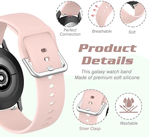 HSWAI 10 Pack compatível com Samsung Galaxy Active 2 Watch Bands/Galaxy Watch 4 Band/Galaxy Watch