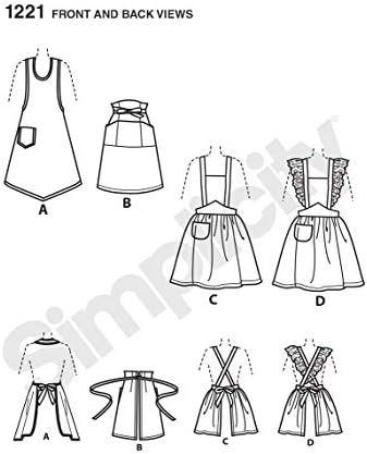 Simplicidade 1221 1940 Moda vintage Kit de padrões de costura feminina, tamanhos S-l