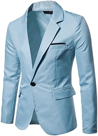 Masculino leve 1 botão esporte casaco casual sólido fit fit the slim nitch blazer blazer comercial de