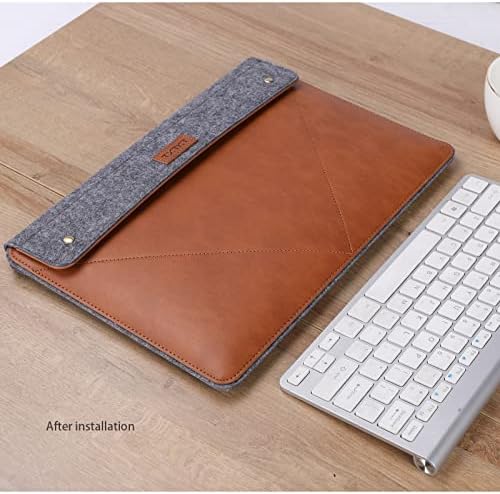 Laptop Sleeve 13 polegadas compatível com MacBook Air 13 e MacBook Pro 13 Caso de couro, 2018