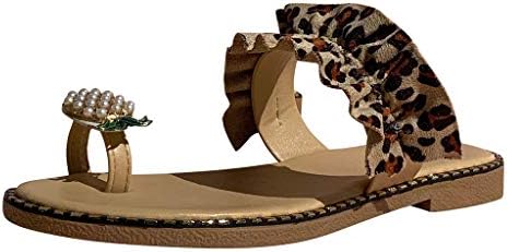 Hlysgo Womens Casual Flats Pineapple Toe Ring fofo Bohemia Sandals Mini Saltos de verão Sapateiros