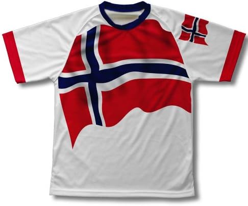 T-shirt Technical da ScudoPro Norway Flag para homens e mulheres
