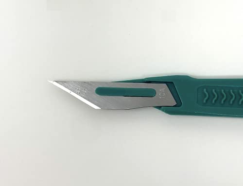 Bisturias descartáveis ​​Tamanho da lâmina cirúrgica estéril 10A Aço inoxidável com alça de plástico e