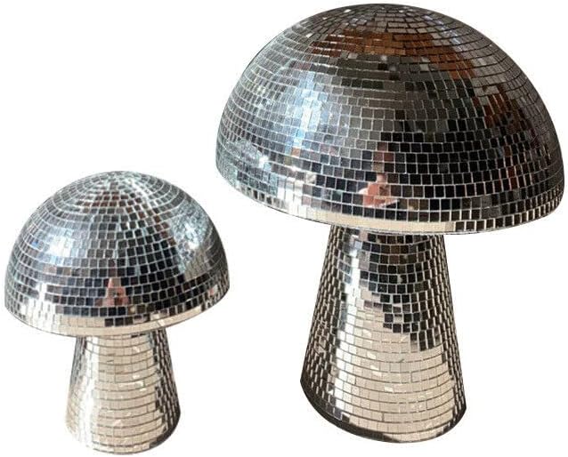 Bola de discoteca de cogumelo para bar, festa, quarto, decoração de mesa - espelhar discoteca cogumelo