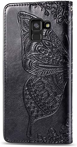 Caso Qivstar para Samsung Galaxy A8 Plus Holder de carteira capa de carteira magnética de couro