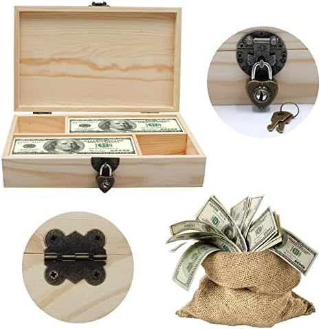 Bandeja de moeda de madeira travável, 4 organizador de caixa de 4 compartimento com organizador de moedas, caixa