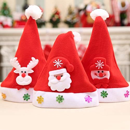 Toyandona 5pcs chapéu de natal, boneco de neve elk liderou chapéu de natal para presentes para crianças decoração natal